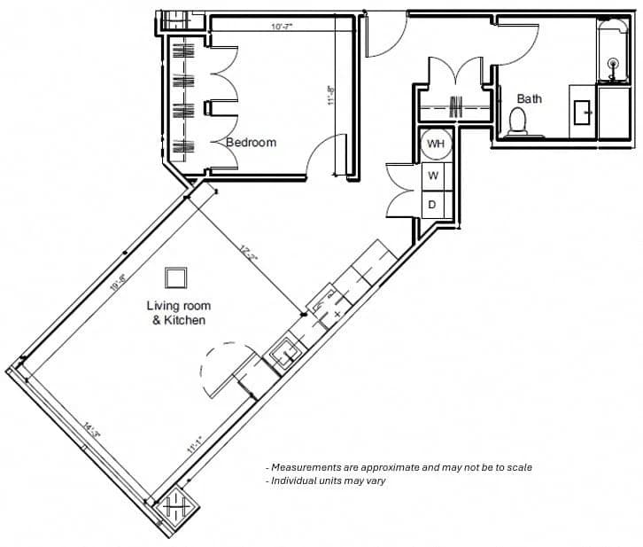 Cincinnati apartments for rent - image - 1BR 1G