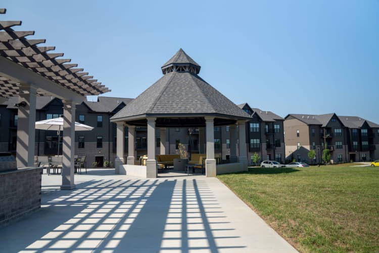 Cincinnati apartments for rent - image - Gazebo and Fire Place at Vicinity Apartments