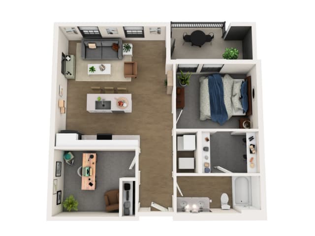 Cincinnati apartments for rent - image - Apartment Home B Floorplan View