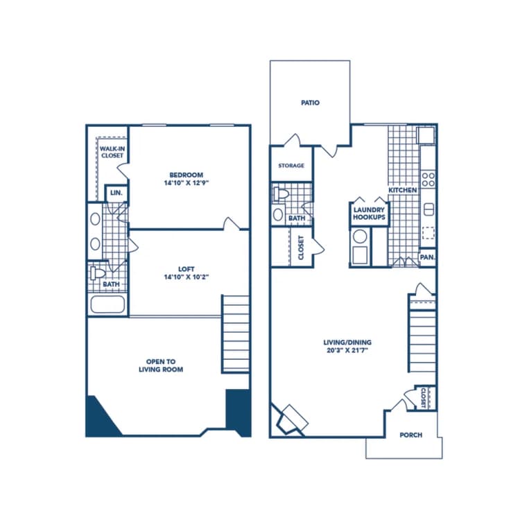 Cincinnati apartments for rent - image - 1 Bedroom | 1.5 Bath | 1292 SF