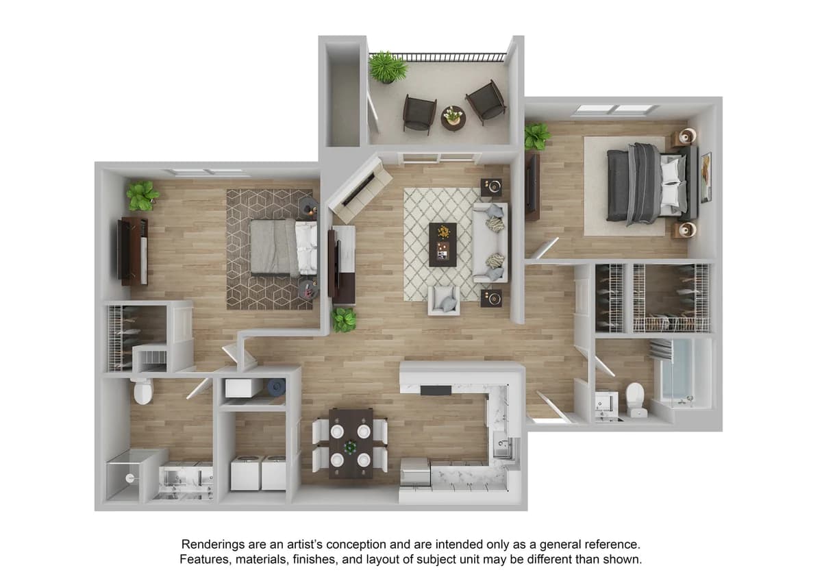 Cincinnati apartments for rent - image - 2 Bedroom | 2 Bath | 1217 SF
