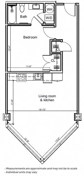 Cincinnati apartments for rent - image - 1BR 1F