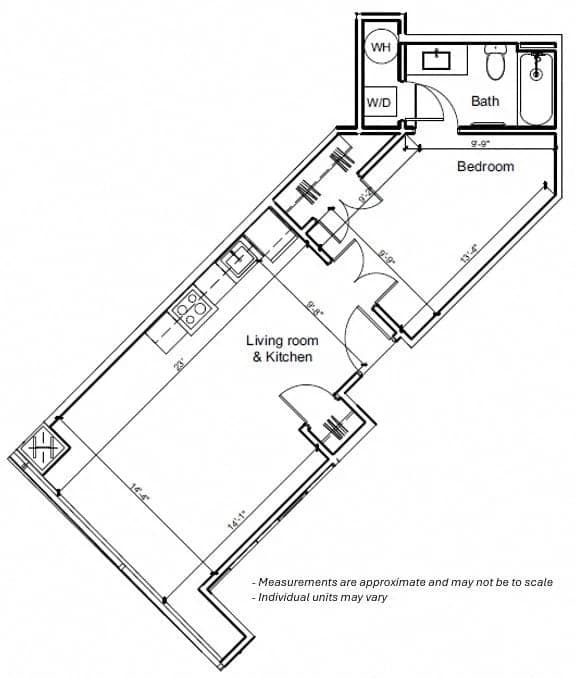 Cincinnati apartments for rent - image - 1BR 1G