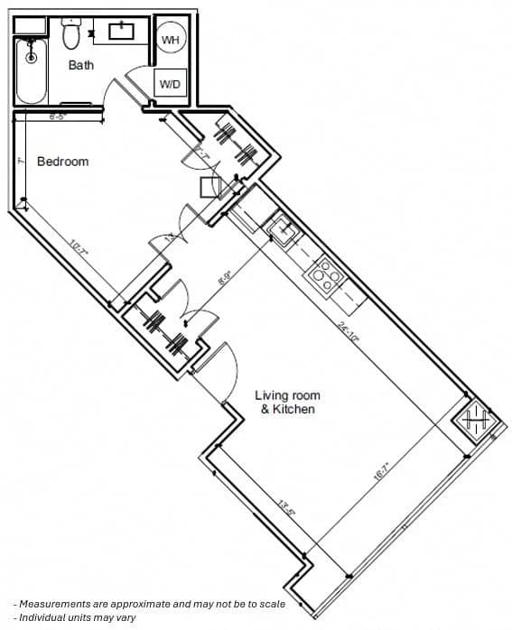 Cincinnati apartments for rent - image - 1BR 1D