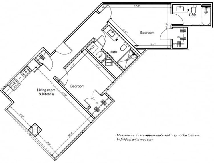 Cincinnati apartments for rent - image - 2BR 2D