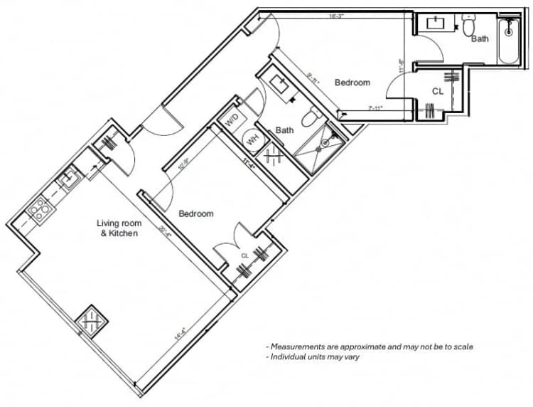 Cincinnati apartments for rent - image - 2BR 2D