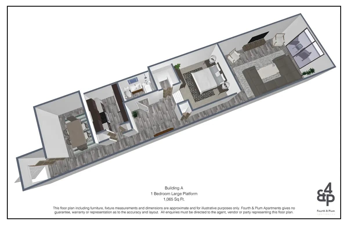 Cincinnati apartments for rent - image - 4th and Plum- BldgA 1BR Large Platform floor plan061323114207689390.jpg