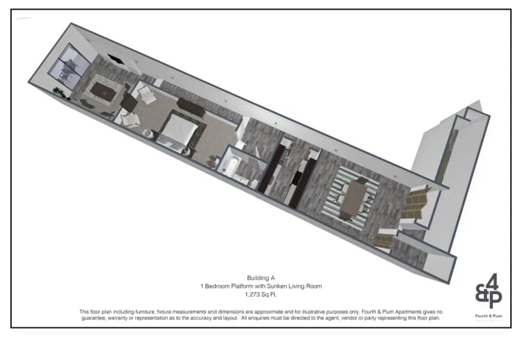 Cincinnati apartments for rent - image - 4th and Plum- BldgA 1BR Platform SunkenLVR floor plan.jpg