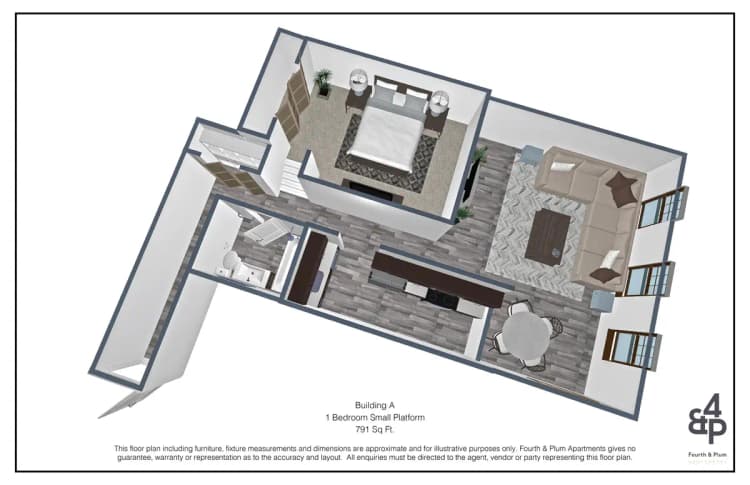 Cincinnati apartments for rent - image - 4th and Plum- BldgA 1BR Small Platform floor plan061323111722952390.jpg