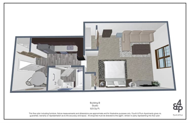 Cincinnati apartments for rent - image - 4th and Plum- BldgB 0BR floor plan.jpg