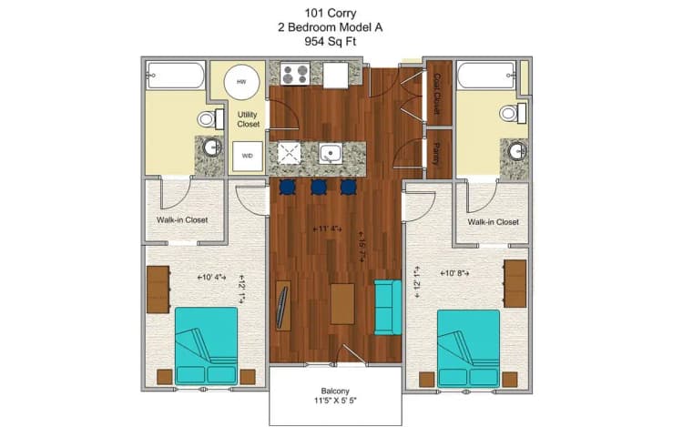 Cincinnati apartments for rent - image - 101ecorry-floorplan.jpeg