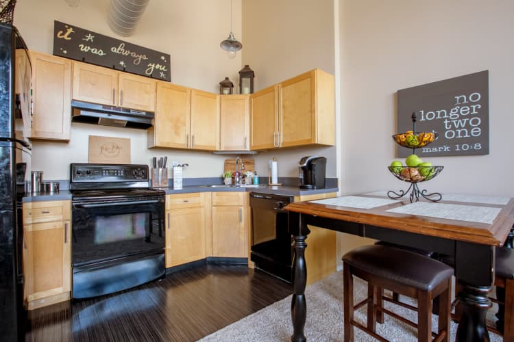 Cincinnati apartments for rent - image - East 8 Lofts kitchen