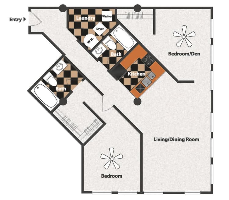 Cincinnati apartments for rent - image - East 8 Lofts floorplan