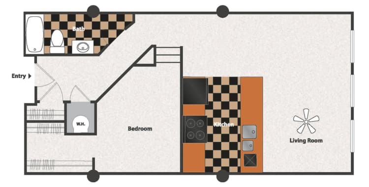 Cincinnati apartments for rent - image - East 8 Lofts floorplan