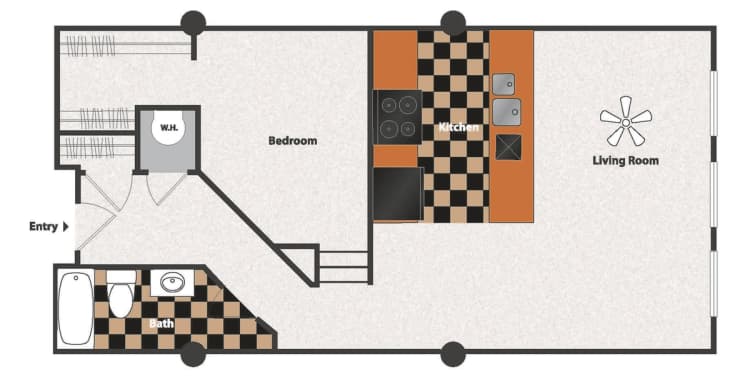 Cincinnati apartments for rent - image - East 8 Lofts floorplan