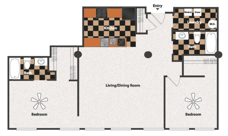 Cincinnati apartments for rent - image - East 8 Lofts floorplan