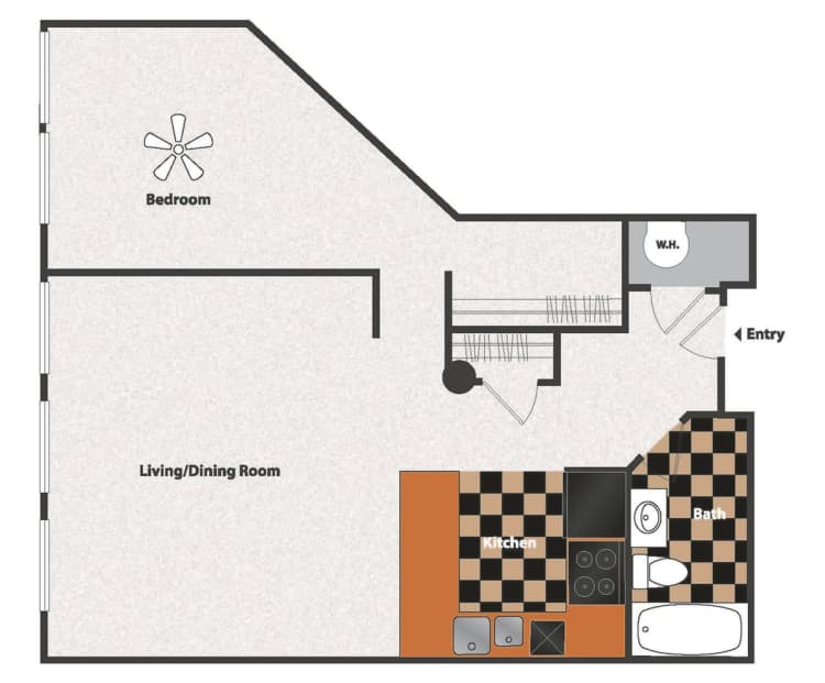 Cincinnati apartments for rent - image - East 8 Lofts floorplan