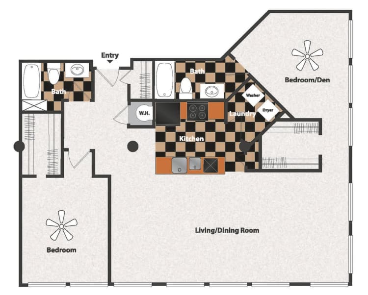 Cincinnati apartments for rent - image - East 8 Lofts floorplan
