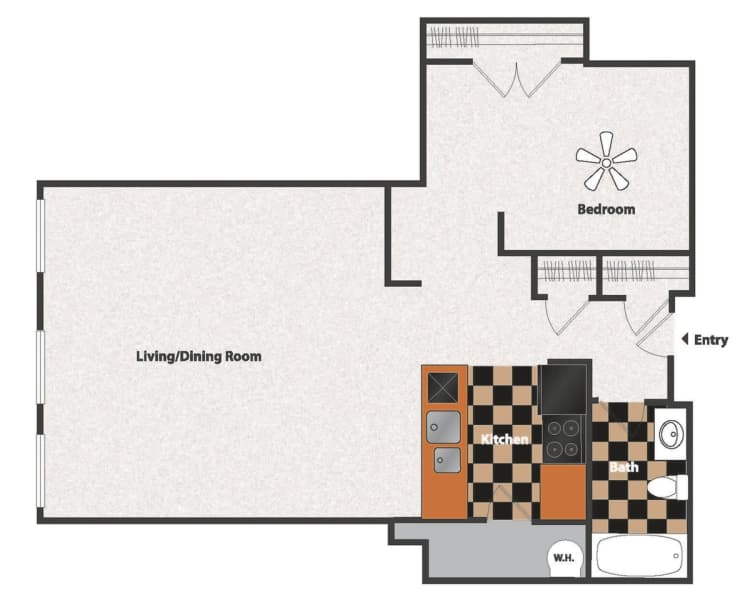 Cincinnati apartments for rent - image - East 8 Lofts floorplan