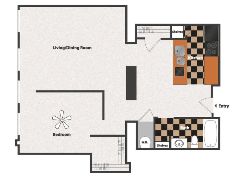 Cincinnati apartments for rent - image - East 8 Lofts floorplan