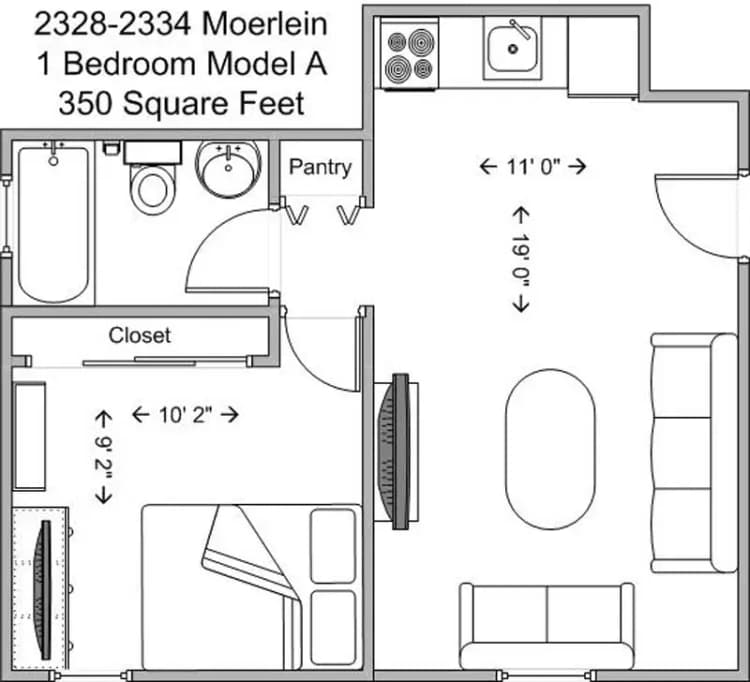 Cincinnati apartments for rent - image - 2328-2334 Moerlein- 1BR Model A floor plan0716200146479477.jpg
