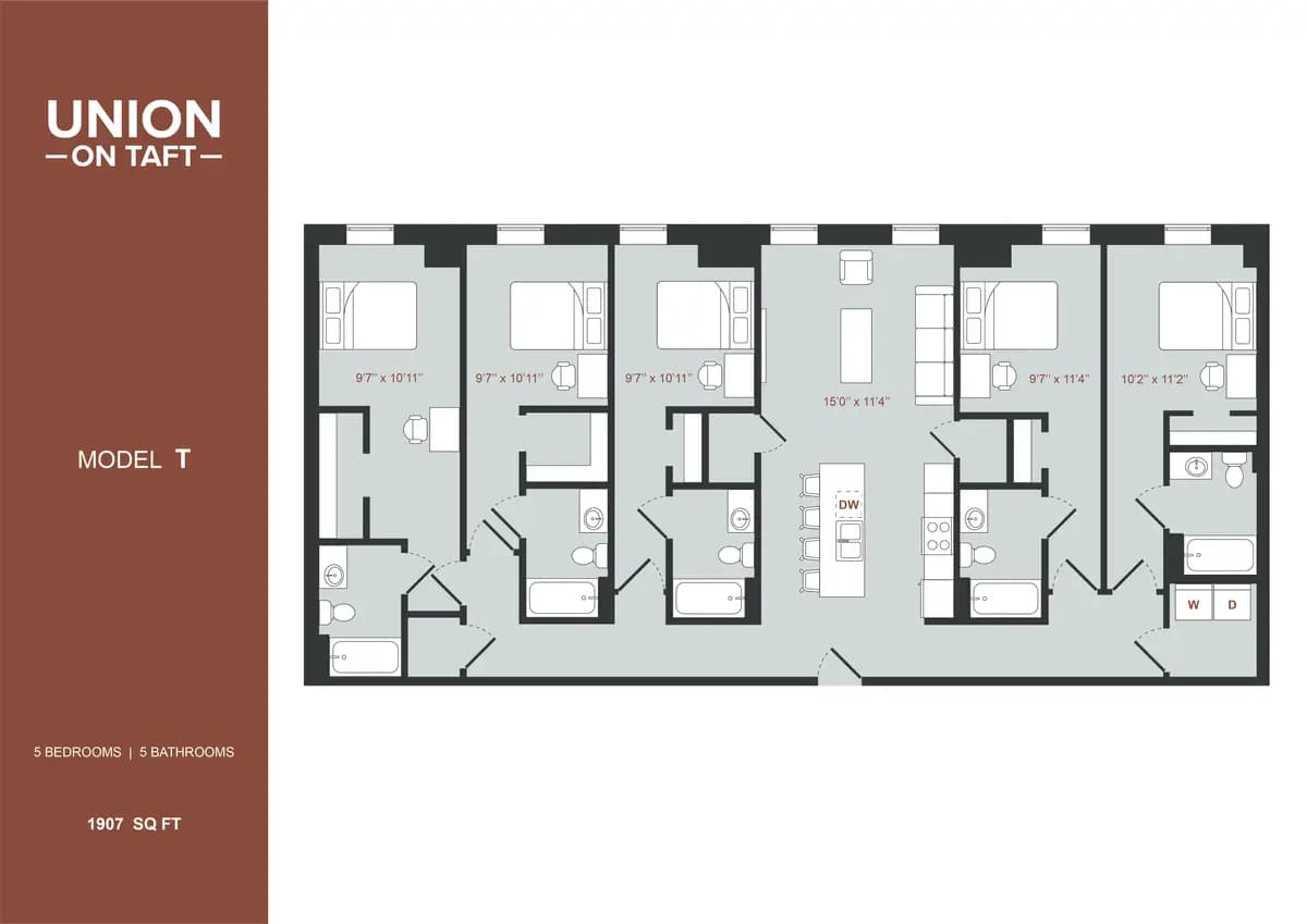 Cincinnati apartments for rent - image - 5 Bedroom Model T.png