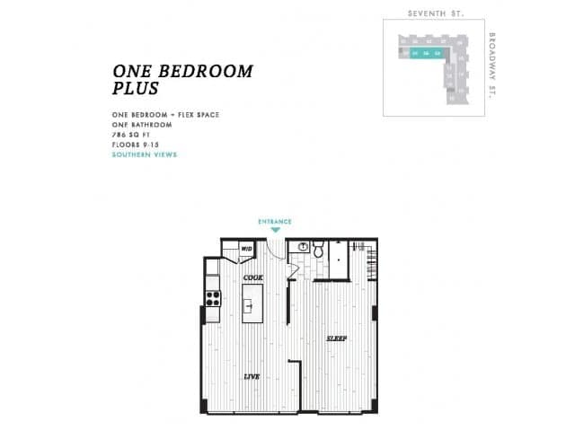 Cincinnati apartments for rent - image - One Bedroom Plus