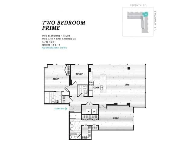 Cincinnati apartments for rent - image - Two Bedroom Prime