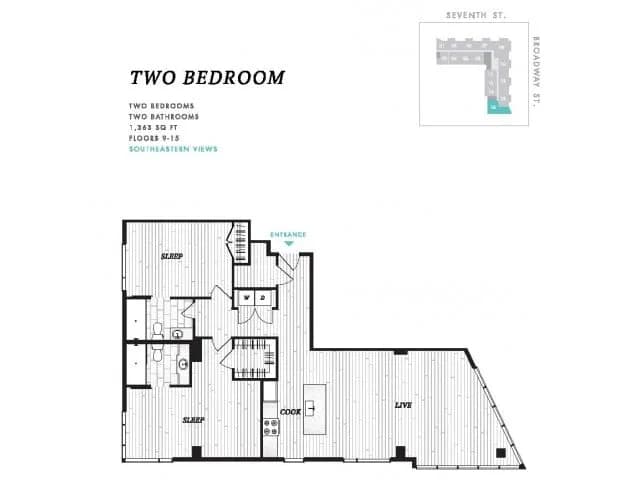 Cincinnati apartments for rent - image - Two Bedroom