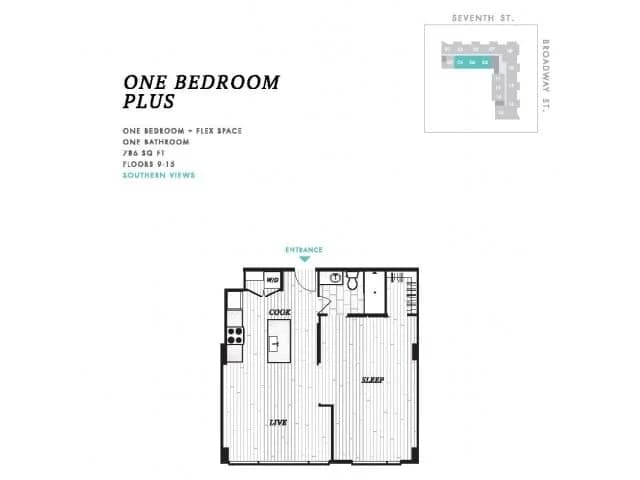 Cincinnati apartments for rent - image - One Bedroom Plus