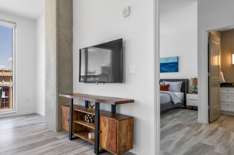 Cincinnati apartments for rent - image - open layout of living room and bedroom at The Blonde