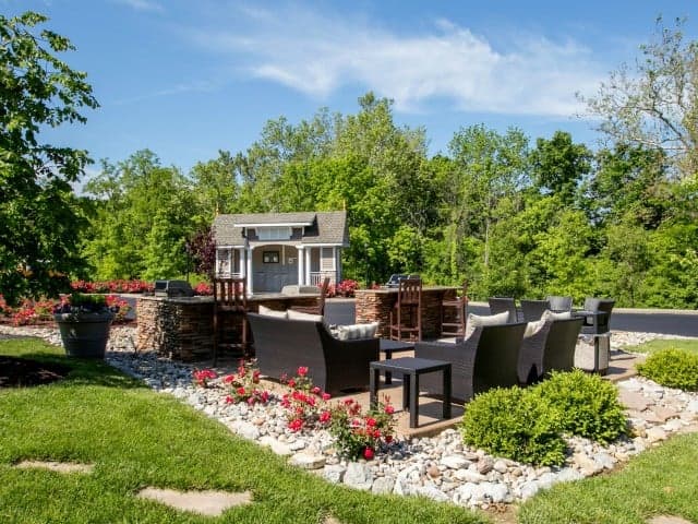 Cincinnati apartments for rent - image - outdoor grill and lounge area at Water's Bend Apartments