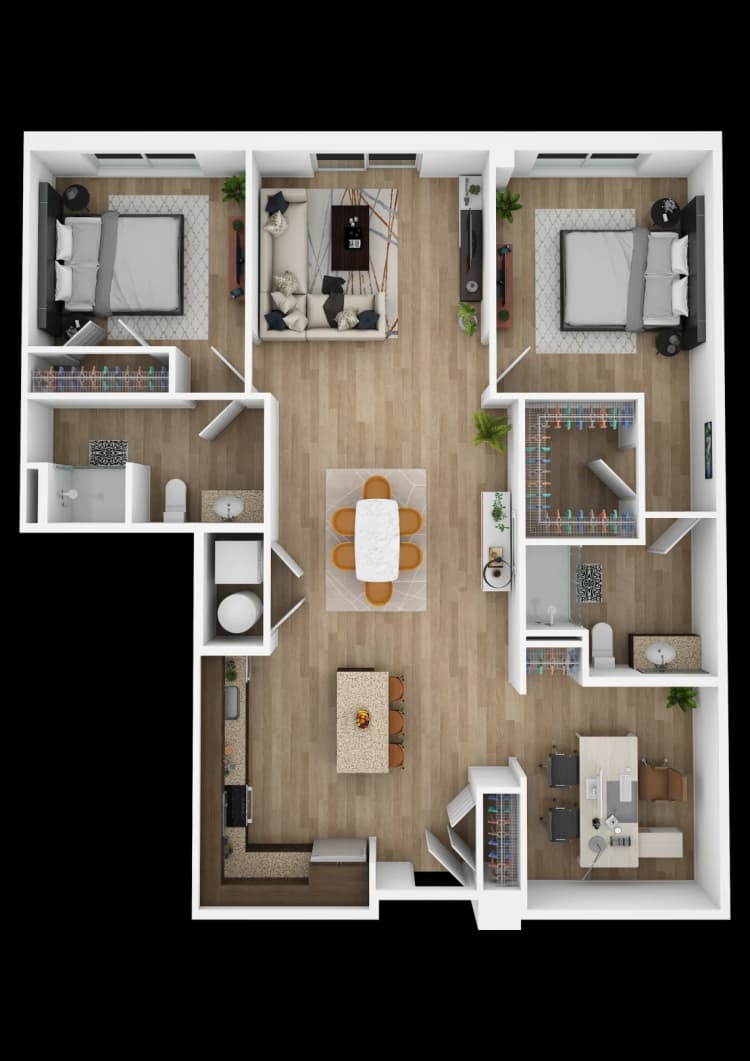 Cincinnati apartments for rent - image - modena 2b1den final.webp