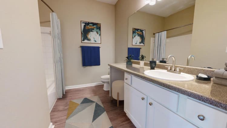 Cincinnati apartments for rent - image - Bathroom with Large Vanity and Tub