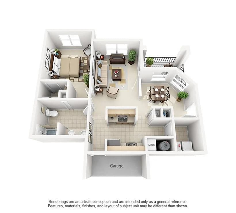 Cincinnati apartments for rent - image - 1 Bedroom | 1 Bath | 910 SF