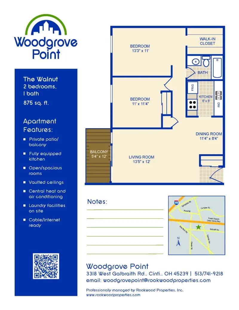 undefined apartments for rent - image - WGP_2D_2 Bed 1 Bath Walnut Sales Sheet.jpg