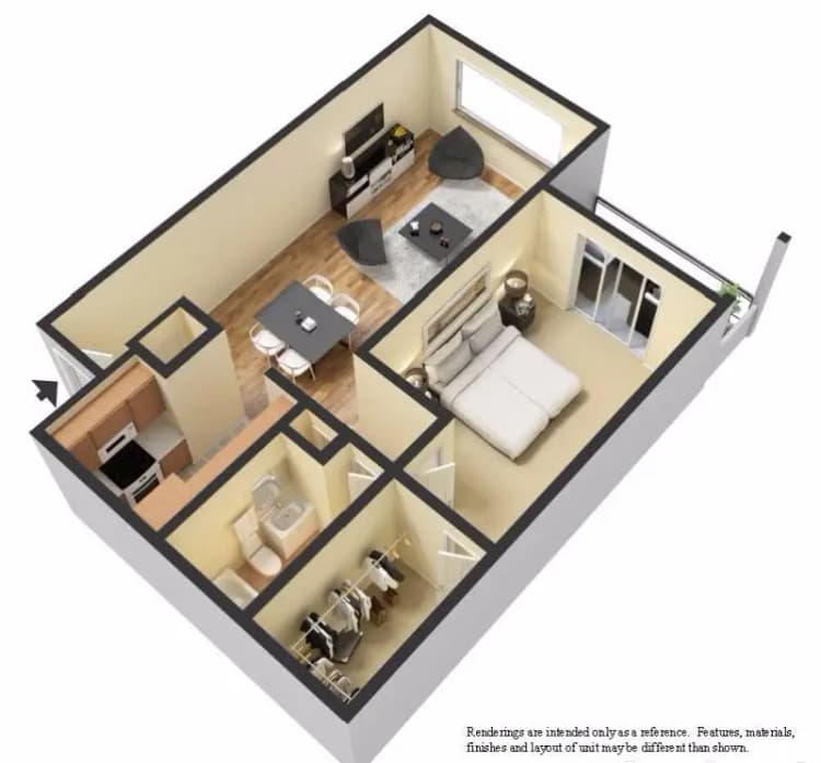 undefined apartments for rent - image - WGP_3D_1 Bed Oak.jpg