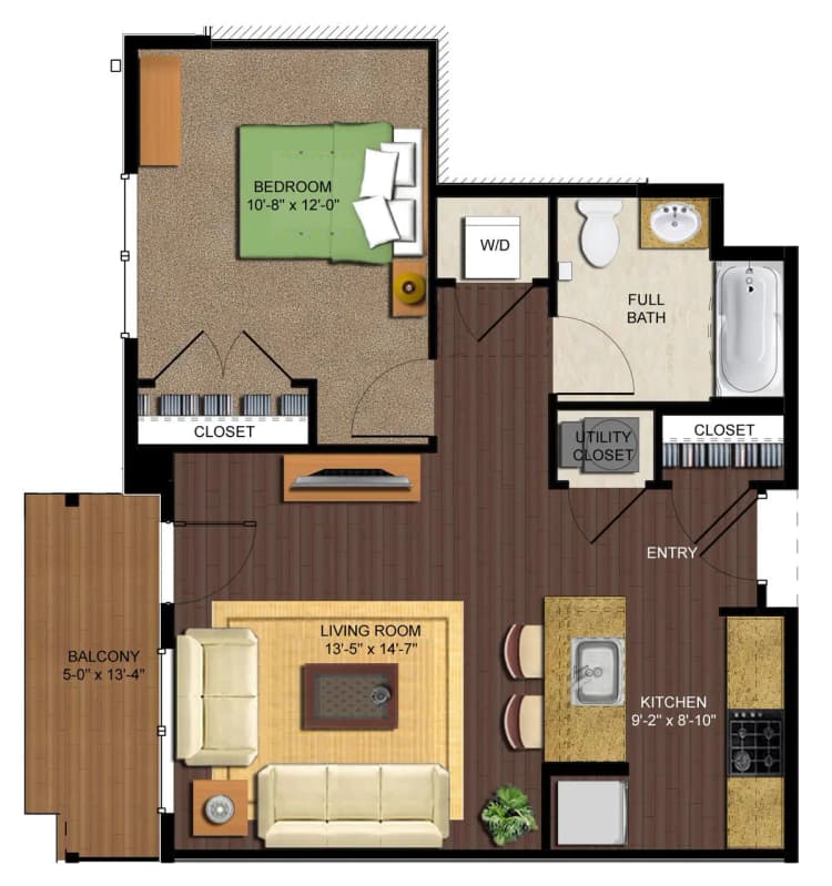 undefined apartments for rent - image - VOV- 1BR Model B floor plan.jpg