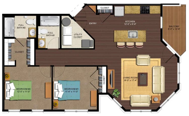 undefined apartments for rent - image - VOV- 2BR Model I floor plan.jpg