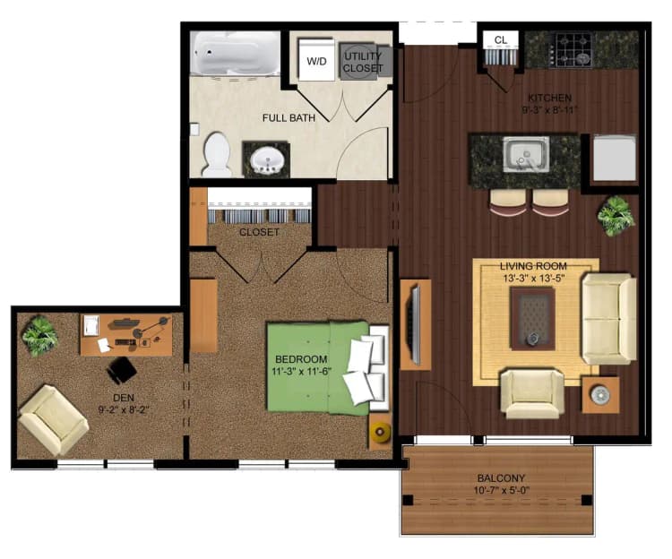 undefined apartments for rent - image - VSF- 1BR + Den floor plan.jpg