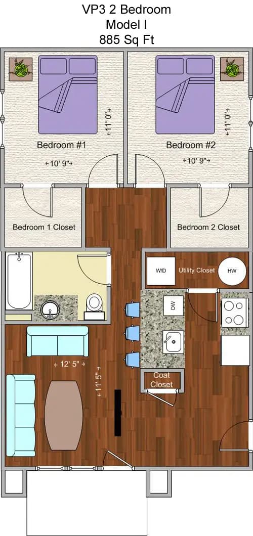 undefined apartments for rent - image - VP3- 2BR Model I floor plan.jpg