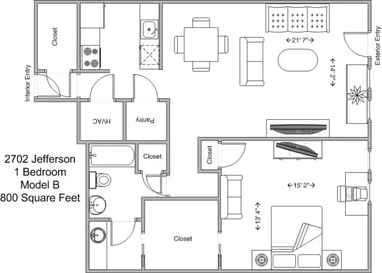 undefined apartments for rent - image - 2702 Jefferson- 1BR Model B floor plan.jpg