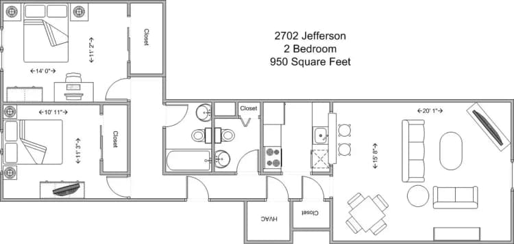 undefined apartments for rent - image - 2702 Jefferson- 2BR Model C floor plan.jpg