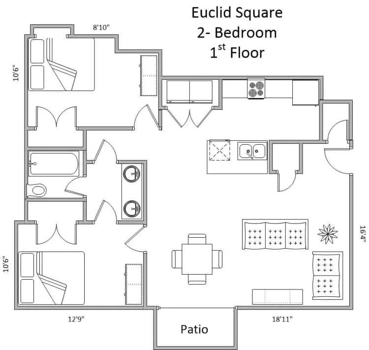undefined apartments for rent - image - ES 2BR 1st Floor.jpg