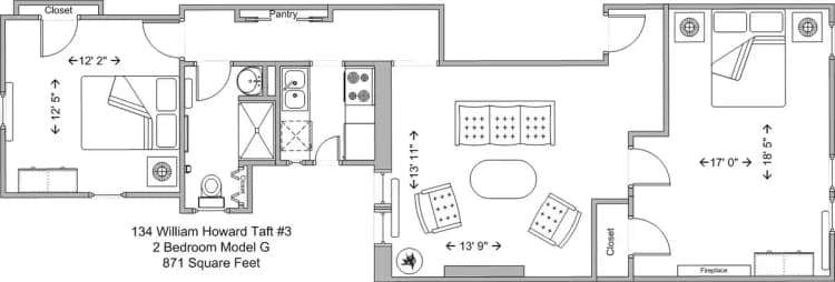 undefined apartments for rent - image - 130-134 William Howard Taft- 2BR Model G floor plan.jpg