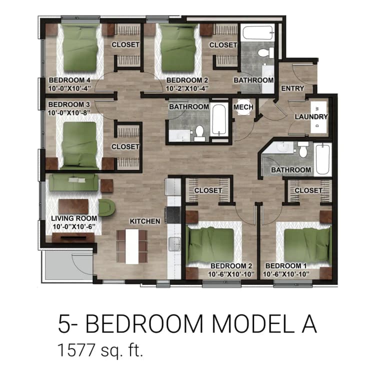 undefined apartments for rent - image - 2600 SV 5BR Model A.jpg