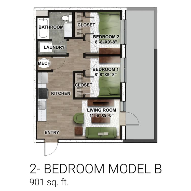 undefined apartments for rent - image - 2630 SV 2BR Model B.jpg