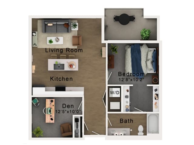 undefined apartments for rent - image - Apartment Home B Floorplan View with Dimensions