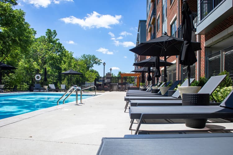 undefined apartments for rent - image - Pool and Lounge Chairs | Cincinnati OH Apartments For Rent | The residences at MQ